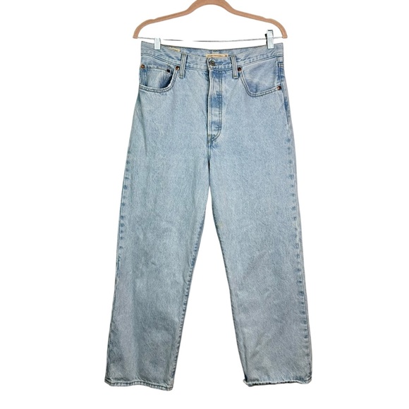 Levi's Women's Premium Ribcage Straight Ankle Jeans Size 30 Blue High Rise Denim - Picture 1 of 4